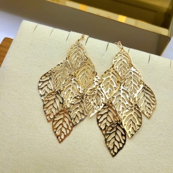 Goldtone Earrings • Layered • Tiered • Dangling • Finer Costume • New - Picture 1 of 5